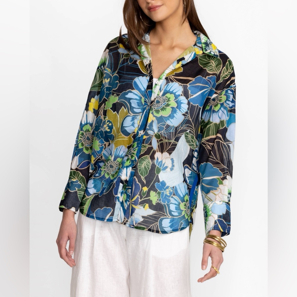 Johnny Was • Jenn Curved Hem Yoke Shirt